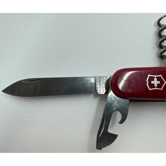 Victorinox Swiss Army Climber Knife Red Pin Tweezers, And Toothpick  - Picture 2 of 11